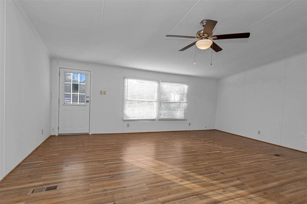 Front door opens into the open plan living area
