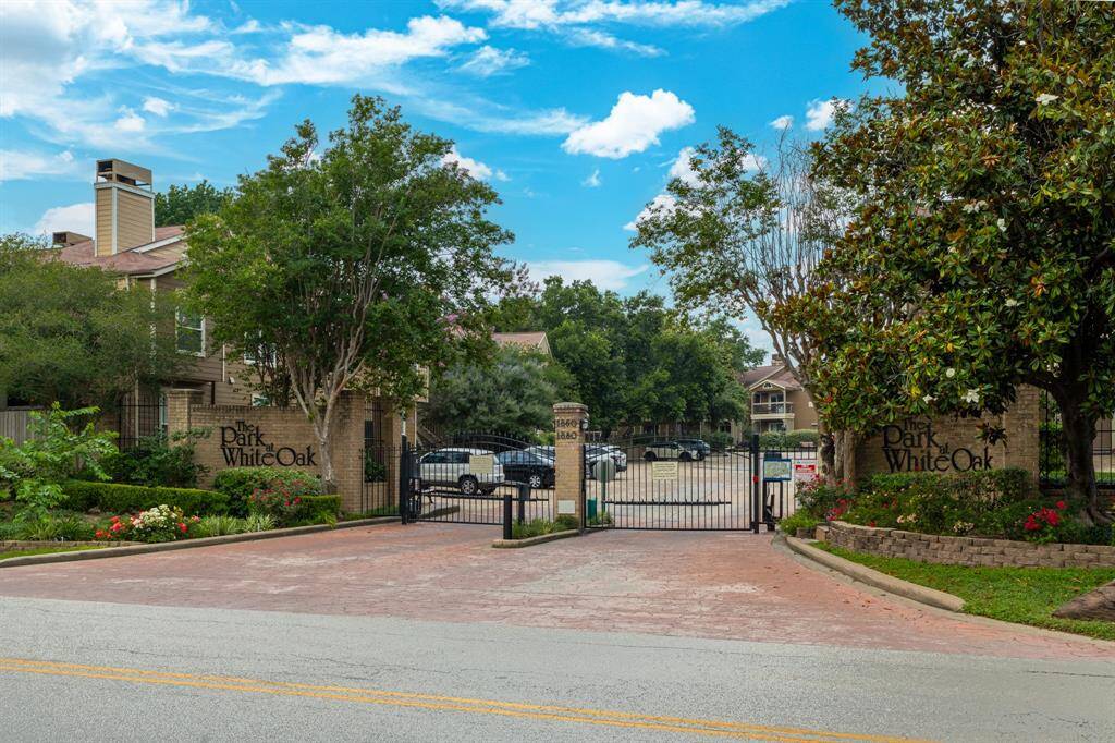 Main front gate on White Oak Dr.