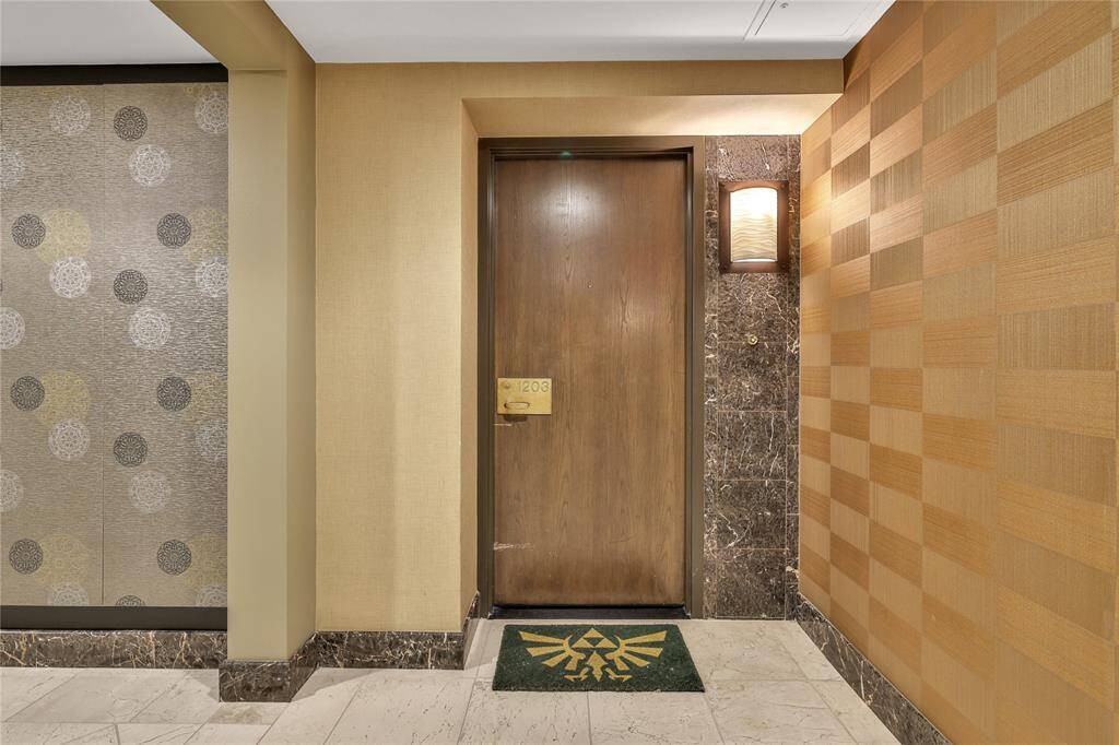 #1203 is located on the 12th floor of The Spires and the home has southern views.
