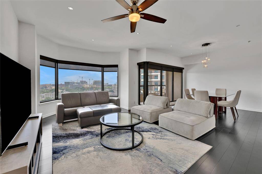 This modern condo features bamboo flooring, recessed lighting and southern views.
