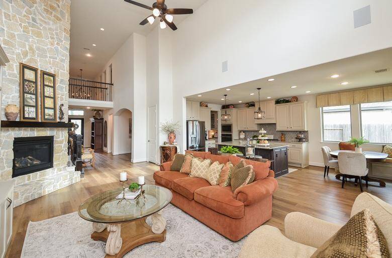 The Family Room Opens Directly to the Breakfast Space and Kitchen in this Fantastic Entertainer's Floor Plan.