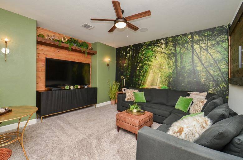 Media Room Located Off the Game Room.
