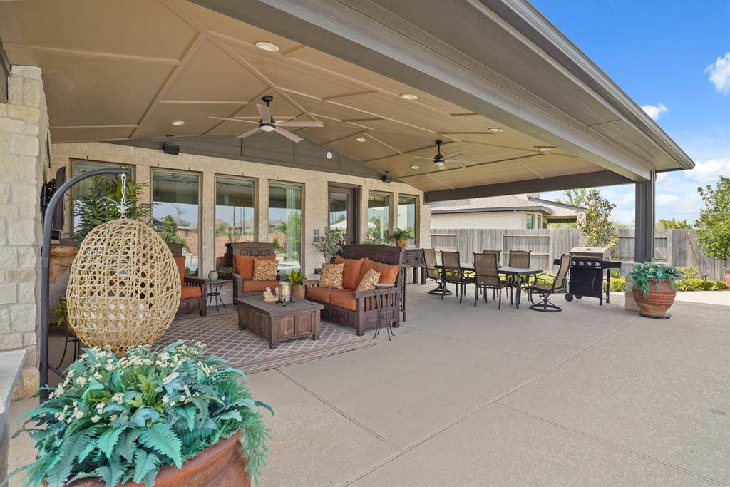 20'x30' Covered Back Patio Extends the Livable Space of the Home.