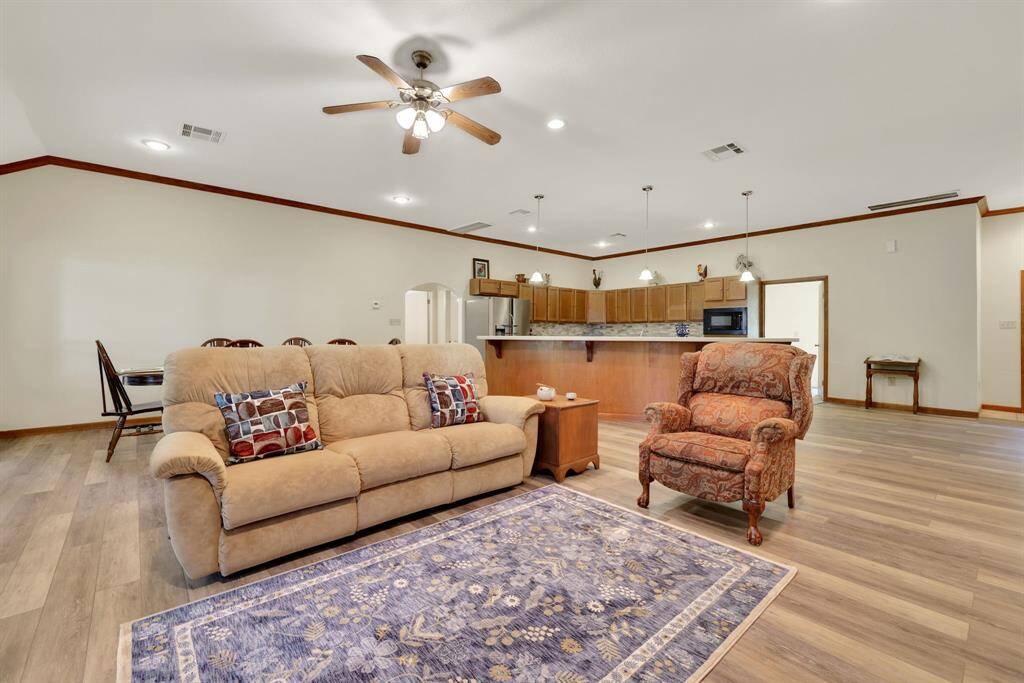 Plenty of living area space to arrange your dream lake-house setup