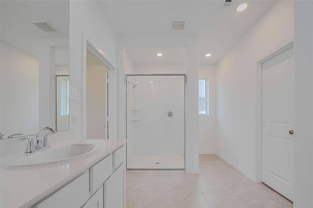 Primary ensuite with oversized walk in shower