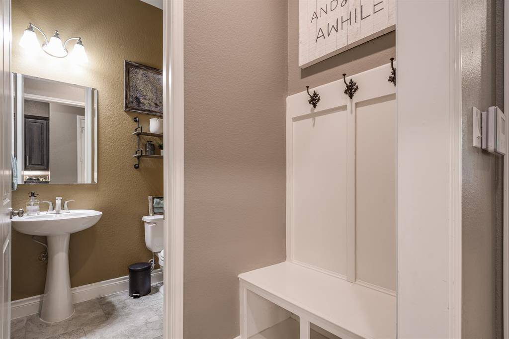 Mud area and half bath