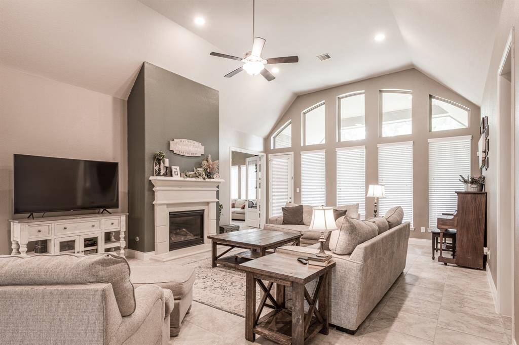 Large fireplace