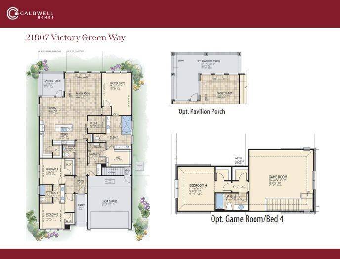 This image highlights the structural options selected for the home, including the extended covered patio, upstairs bonus room with additional bedroom and bath, and enhanced layout upgrades tailored for comfort and functionality.