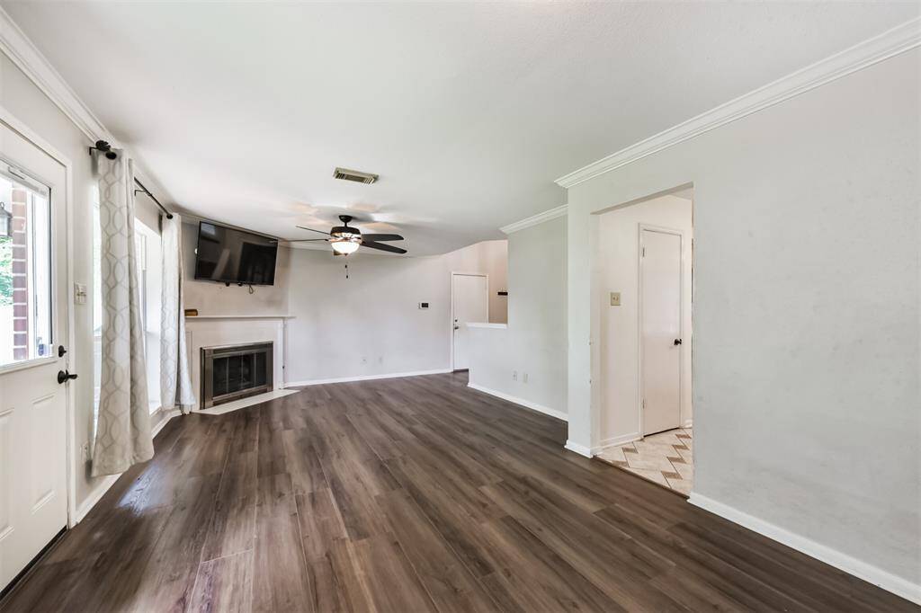 A mounted TV is already in place, making move-in a breeze.
