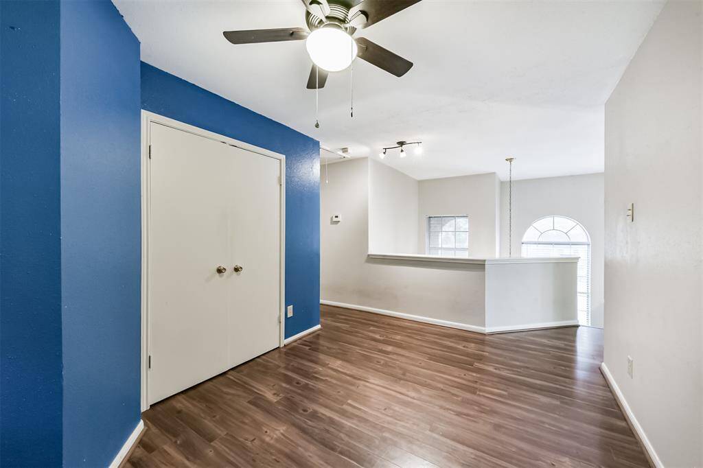 This spacious upstairs gameroom is perfect for movie nights, playtime, or your home office setup.A large closet adds functionality