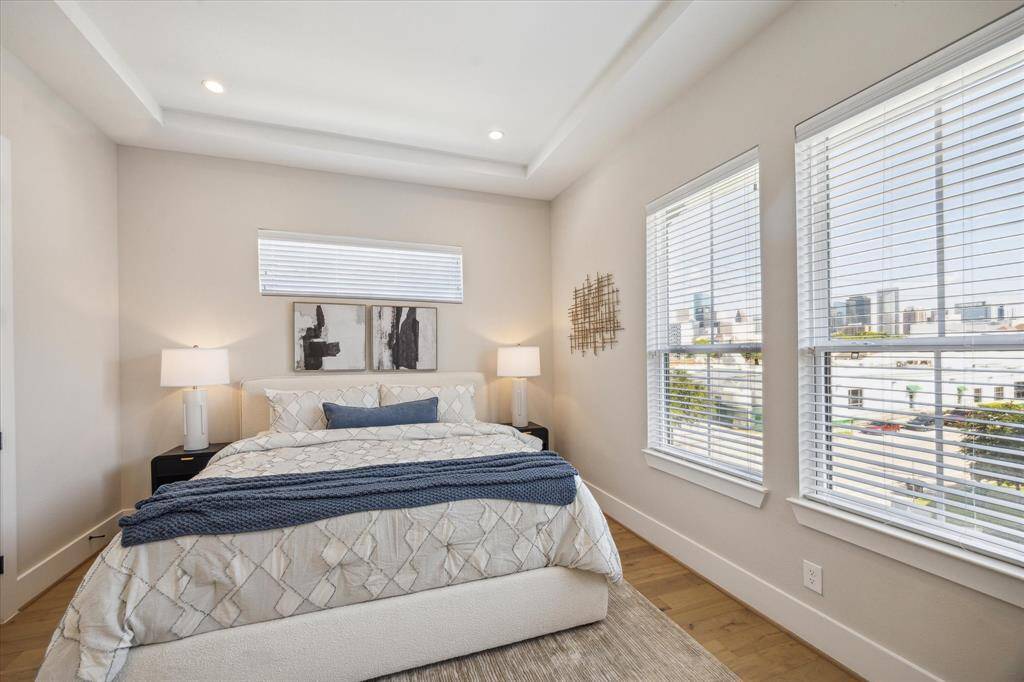 Relax to a movie with the downtown views behind you. Such bliss!