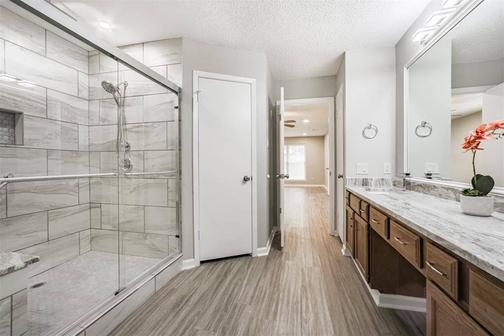 Spacious primary bath! With gorgeous oversized shower.