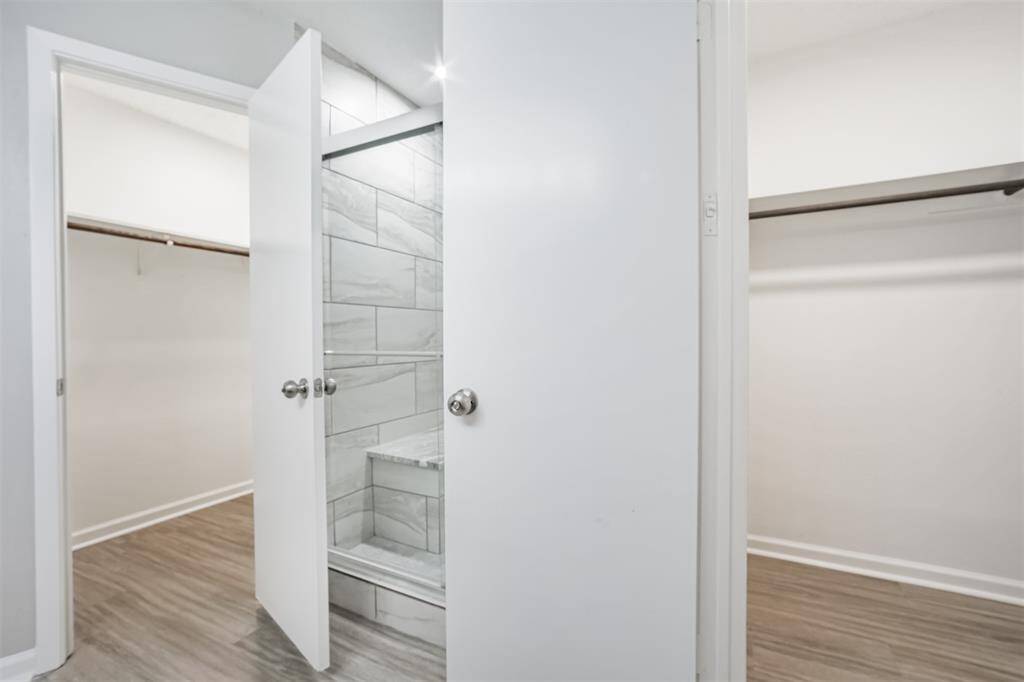 His and hers walk-in closets!