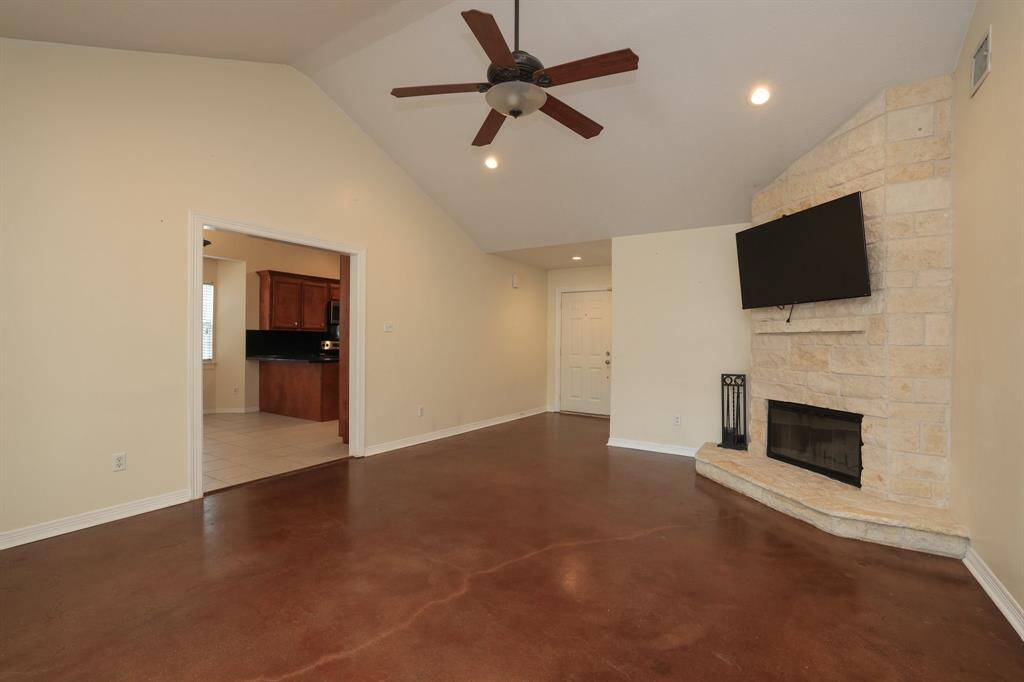 Another view of the family room looking into the breakfast space.