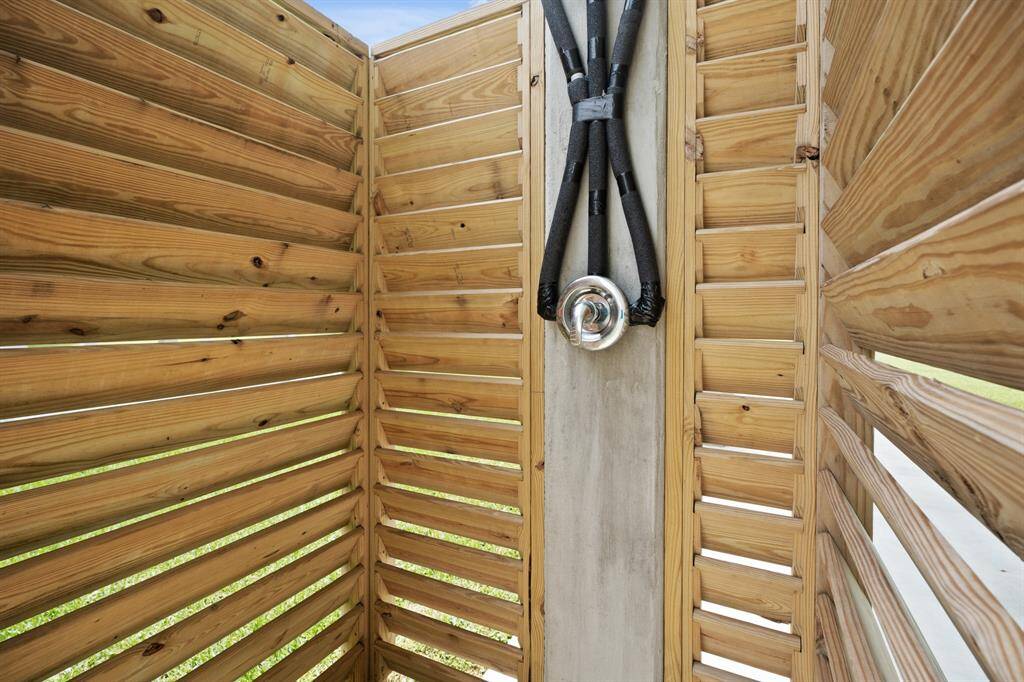 Outdoor shower for those salty beach days