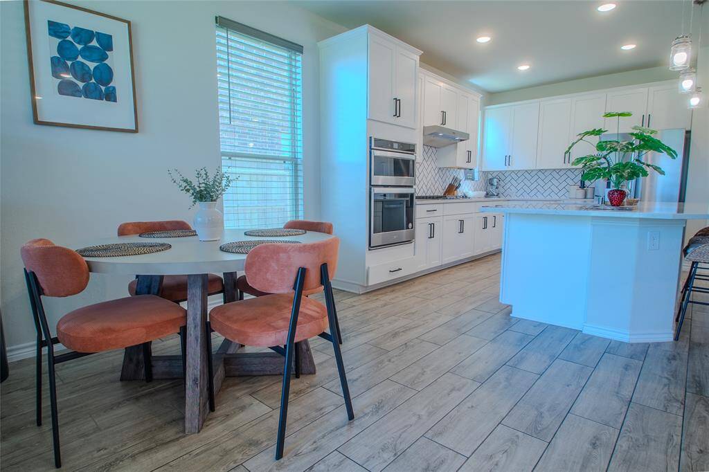 Dining room and kitchen