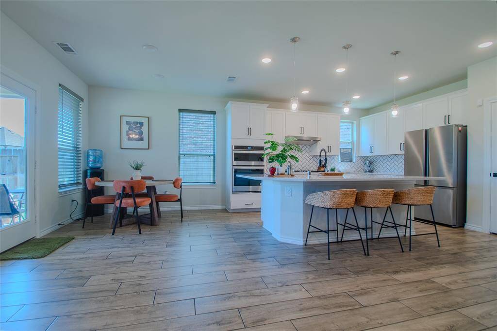 Dining room and kitchen