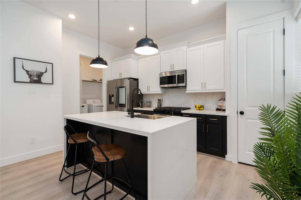 Open concept kitchen area