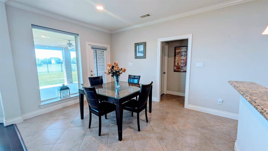 View of breakfast area