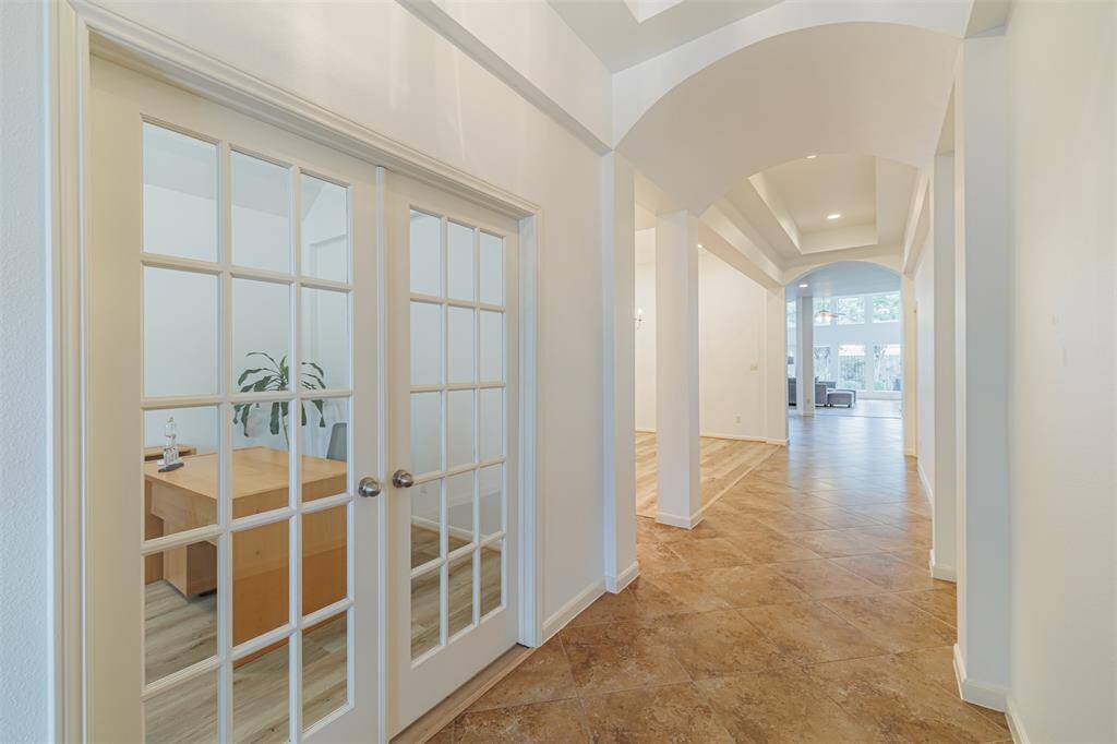 Entry leads to the study and formal dining room.