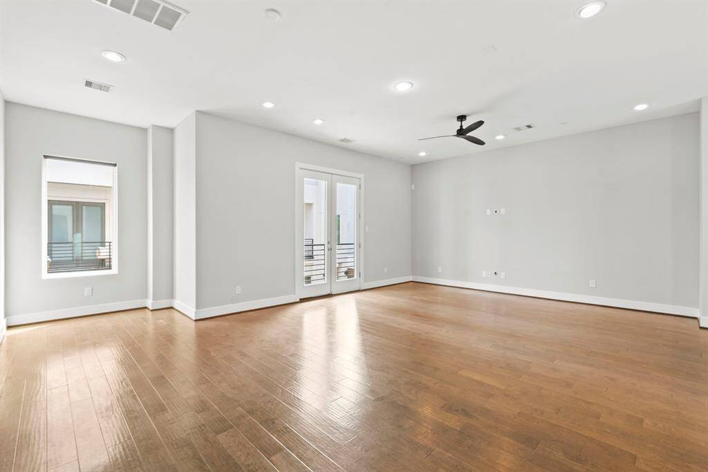 Second floor- open concept dining and living room