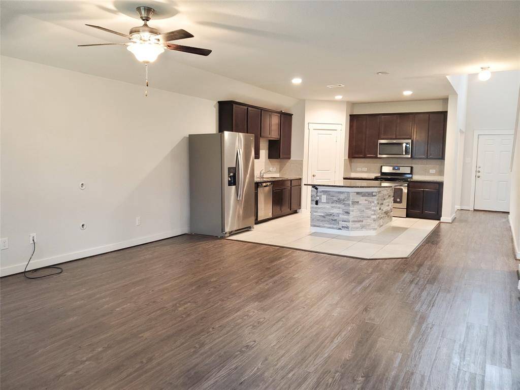 view from living into kitchen