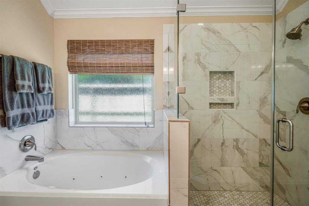 Large, walk-in Primary shower
