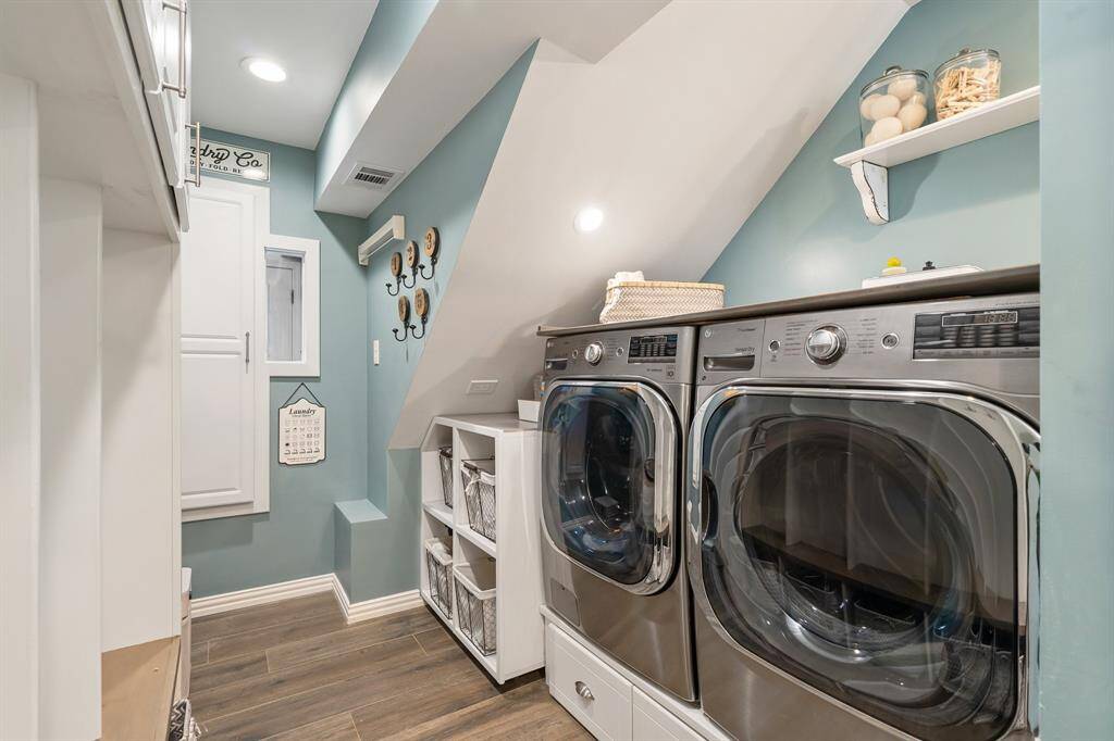 Bring in the laundry and let's get it done!  There is even a built in ironing board!