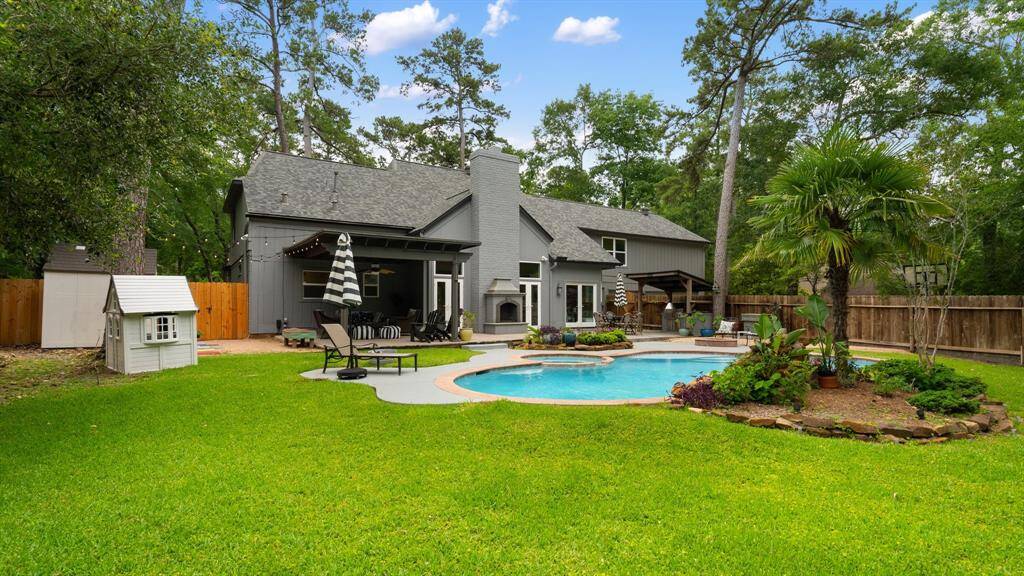Not only room for a pool, but grass area for play!
