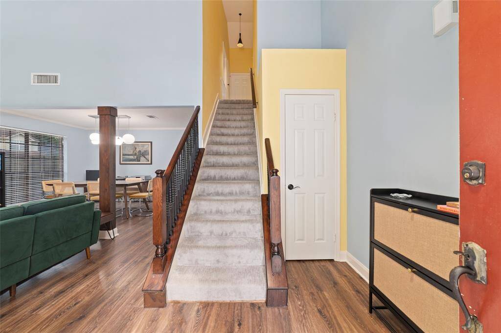 Head upstairs where you'll find all bedrooms.