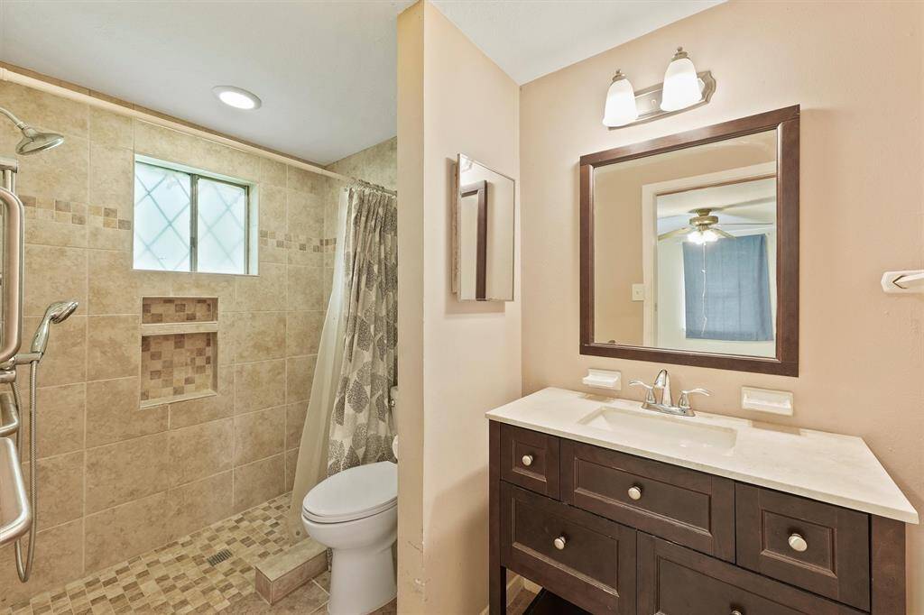 The primary bedroom has a wheelchair accessible shower that was recently done.