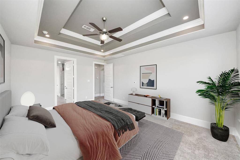 primary suite virtually staged