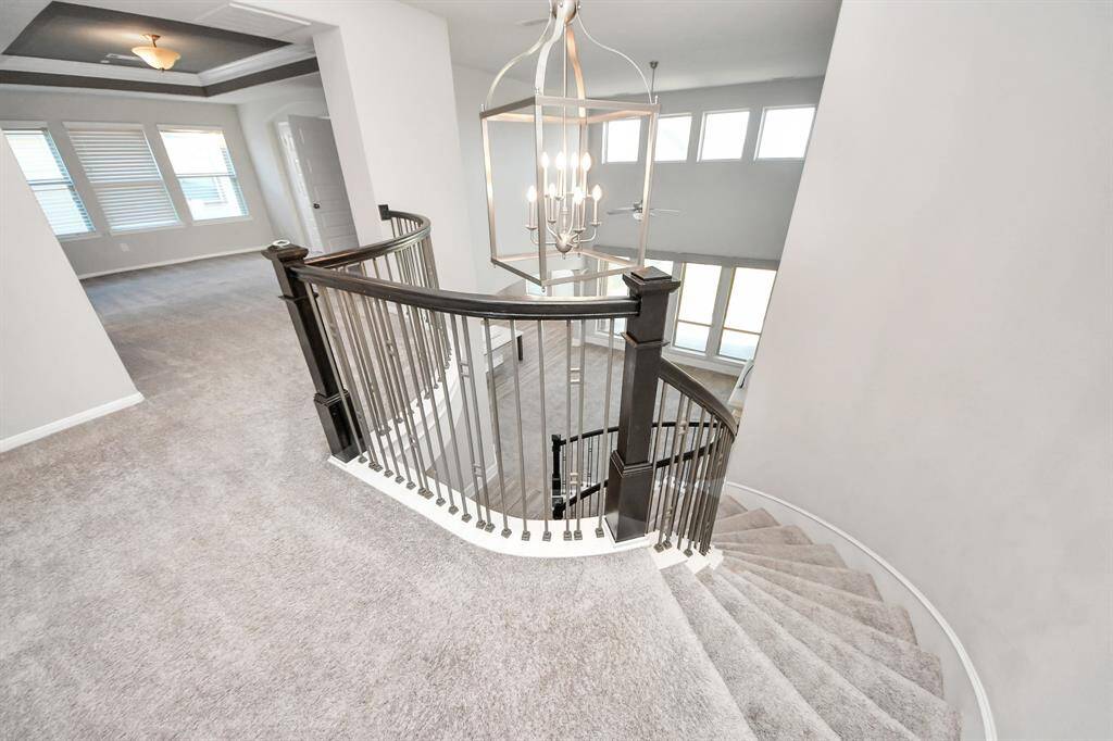 overlooking the living area
