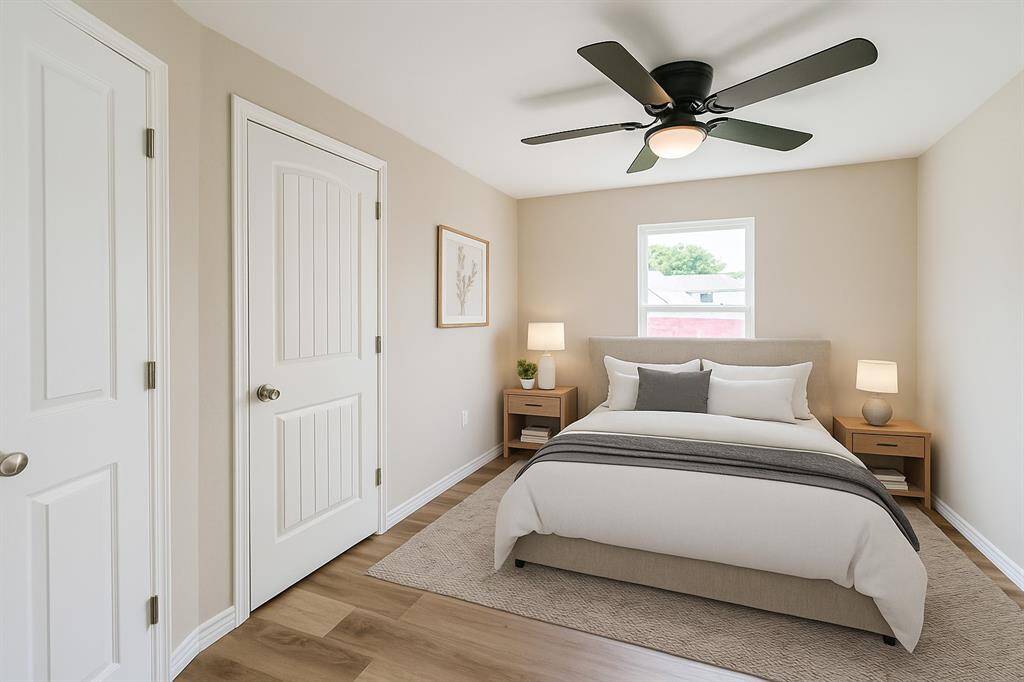 Virtually staged Bedroom #1