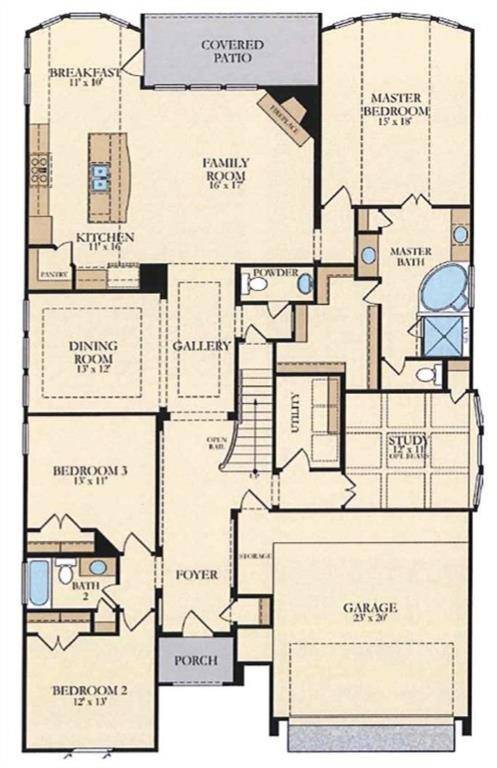 Rare floor plan - three bedrooms downstairs plus office!