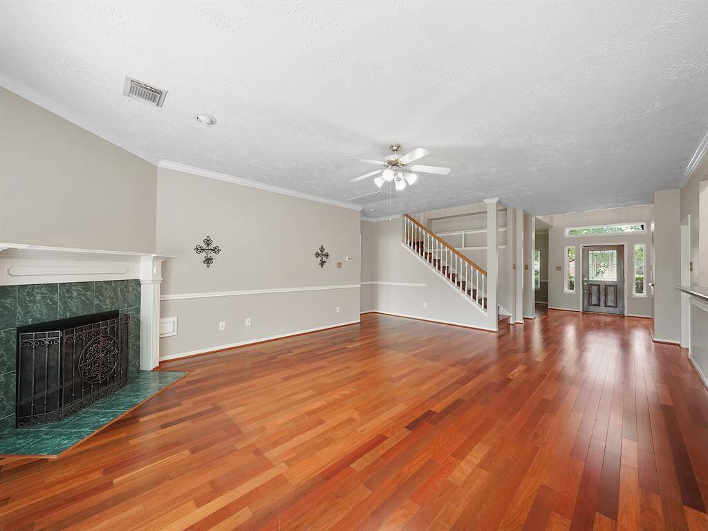 View from the living room towards the front entry.