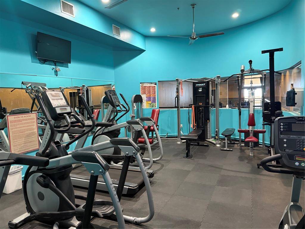 fitness room in the building