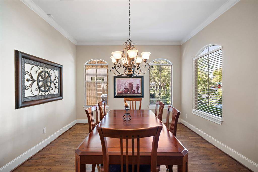 Large dining room with lots of natural light