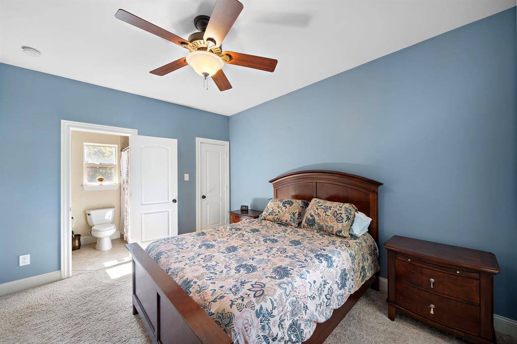 Another view of the secondary bedroom with the attached full bath