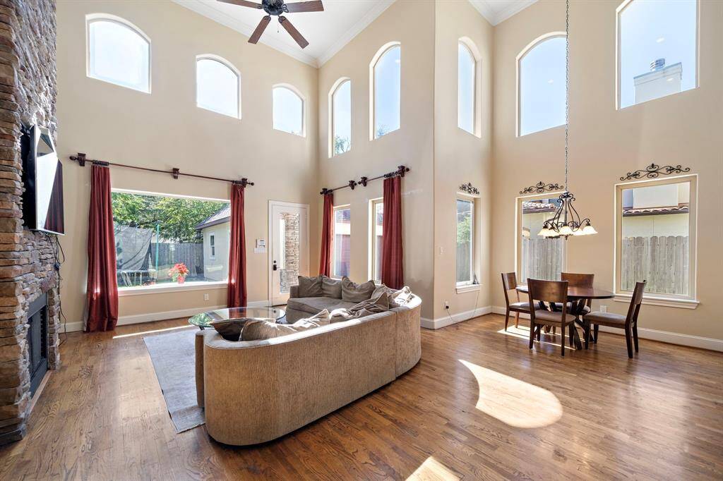 Incredible Living area with high ceilings and tons of windows for natural light throughout the first floor