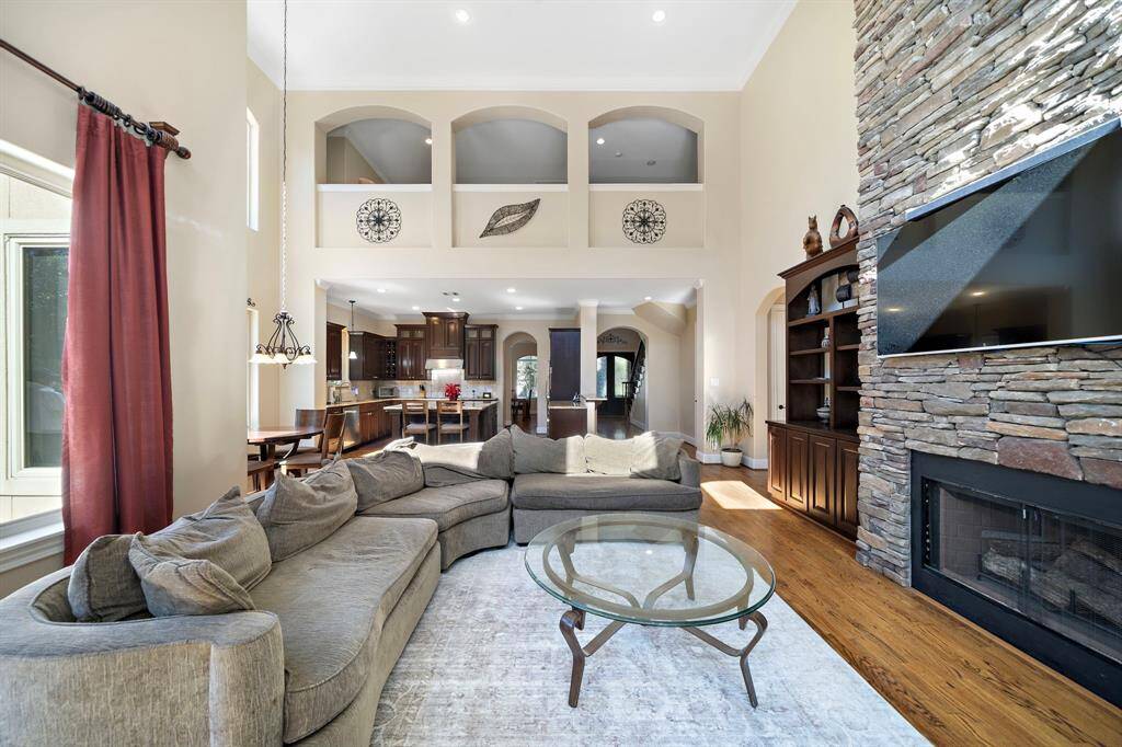 Living area looking into the breakfast and kitchen