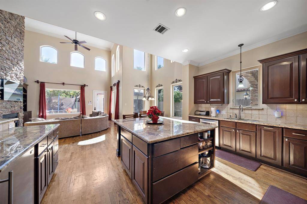 Another view of the kitchen as seen from the butlers pantry area