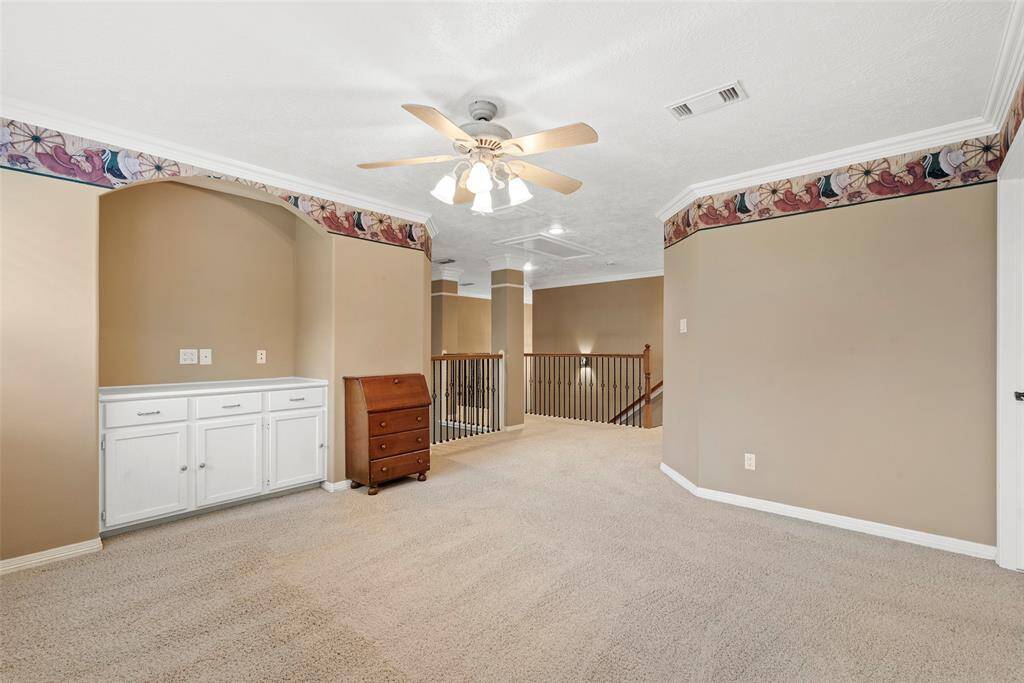 Open game room with endless possibilities.