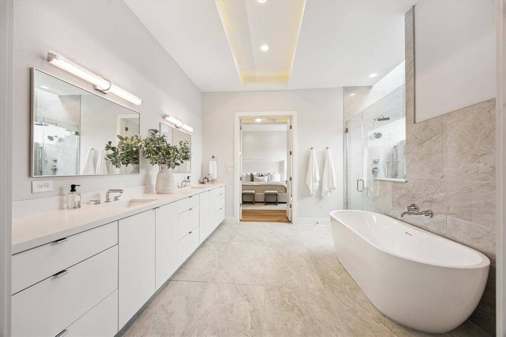 Primary bath features a large soaking tub