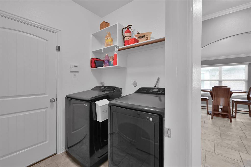 Laundry room off of garage entrance