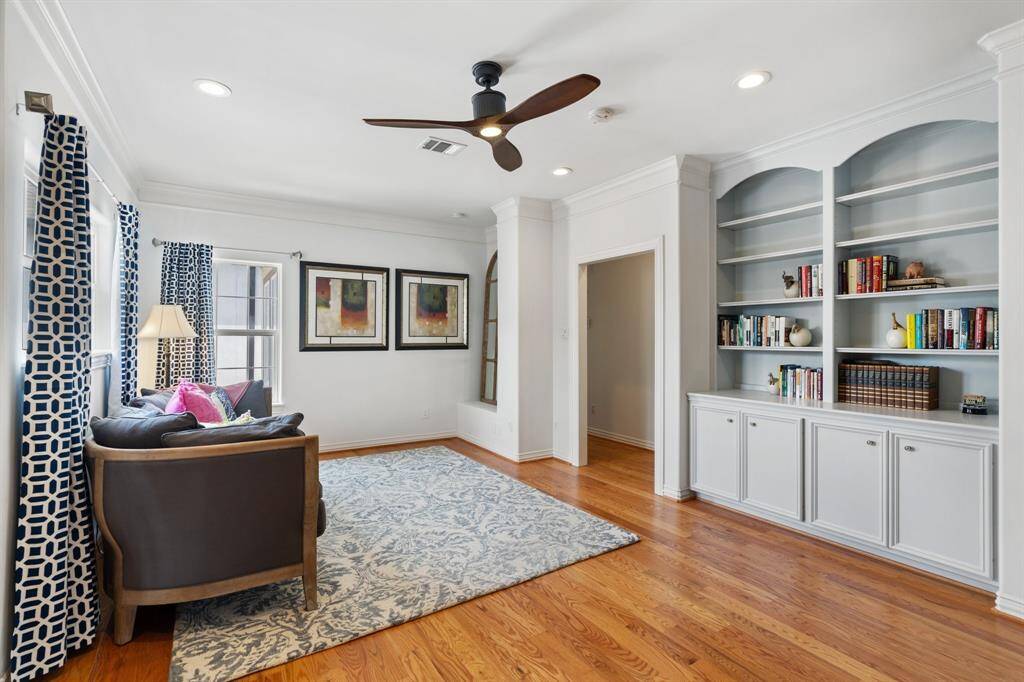 The upstairs loft provides generous flex space.