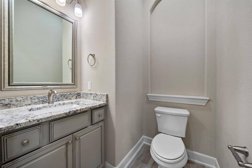 Powder bathroom located on the 1st floor, for guests.
