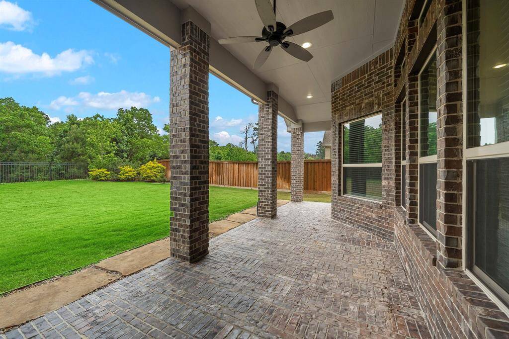 Another view of the large covered patio.