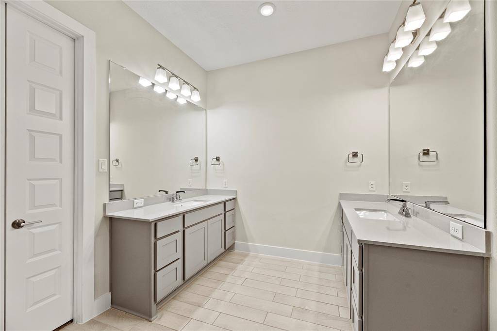 Dual vanities in your primary bath, offer personal space with tons of dedicated cabinet space.
