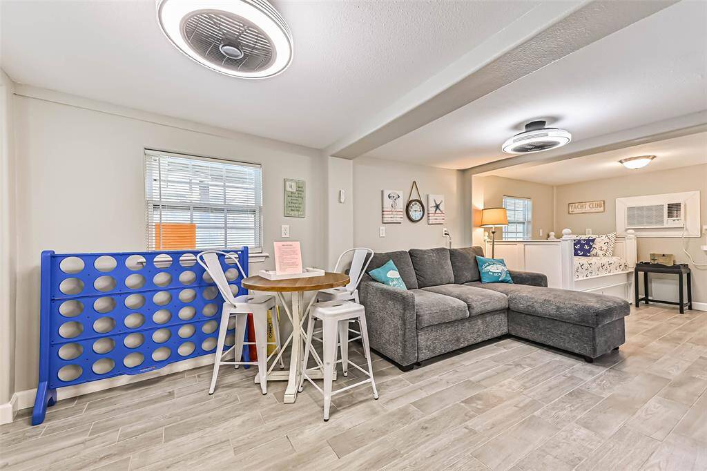 Cozy ground level living and sleeping areas